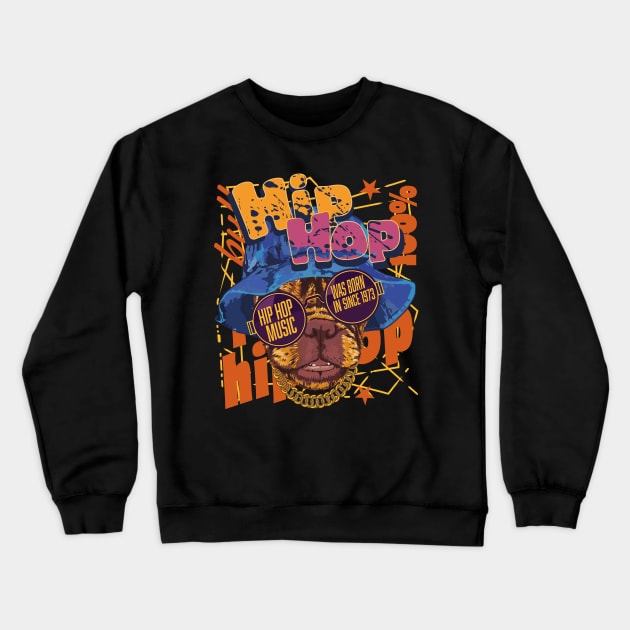 Pitbull Hip Hop was born in Since1973 Graffiti Crewneck Sweatshirt by PunnyPoyoShop